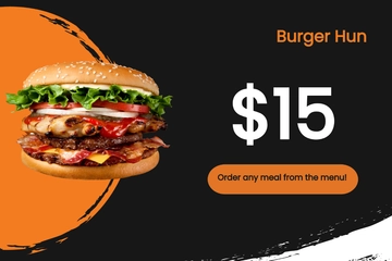 Free Fast Food Gift Card Template to Edit Online