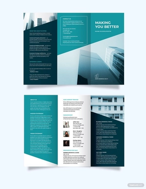 Commercial Lease Real Estate Tri-Fold Brochure Template