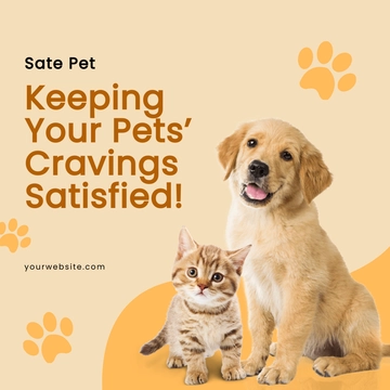 Free Pet Supplies Facebook Feed Ad Template to Edit Online