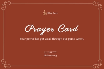 Free Blank Prayer Card Template to Edit Online