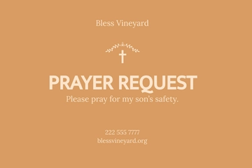 Free Prayer Request Card Template to Edit Online