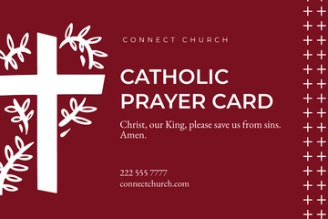 Free Catholic Prayer Card Template to Edit Online