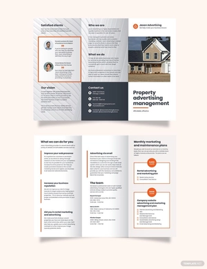 Property Management Advertising Tri-Fold Brochure Template