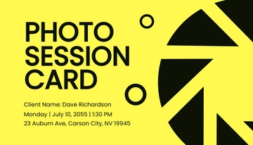Free Photography Appointment Card Template to Edit Online