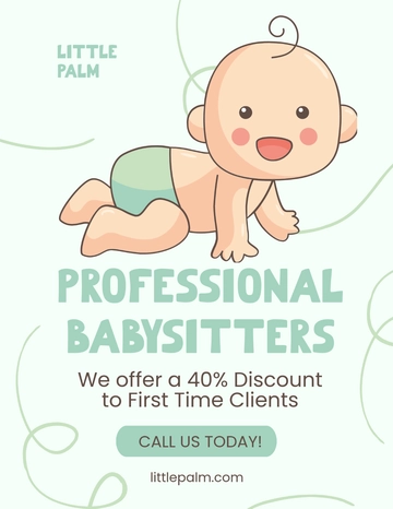 Free Creative Babysitting Flyer Template to Edit Online