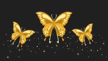 Free Gold Butterfly Background Template to Edit Online