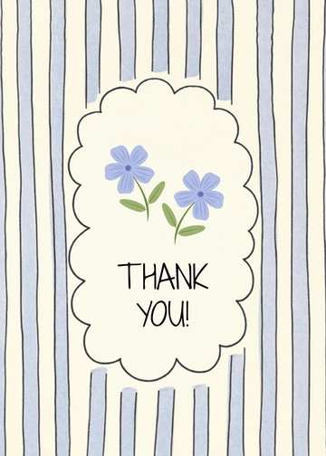 Free Digital Thank You Card Template to Edit Online