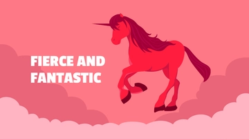 Free Red Unicorn Wallpaper Template to Edit Online