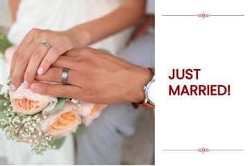 Free Wedding Registry Announcement Card Template to Edit Online