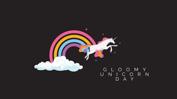 Free Black Unicorn Wallpaper Template to Edit Online