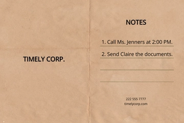 Free Folded Note Card Template to Edit Online