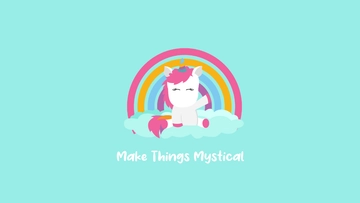 Free White Unicorn Wallpaper Template to Edit Online