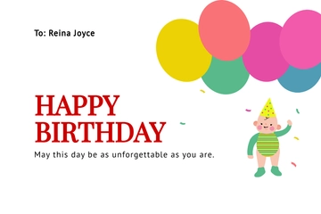 Free Folding Birthday Card Template to Edit Online