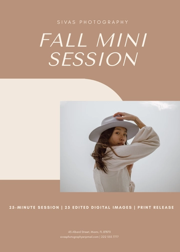 Free Fall Mini Session Template to Edit Online