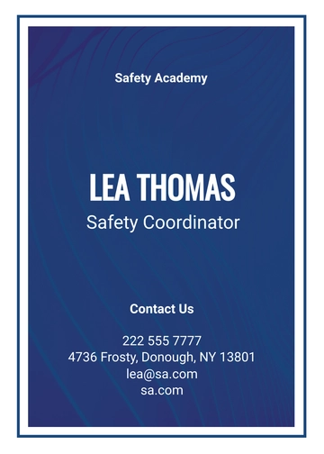 Free Safety Training Card Template to Edit Online