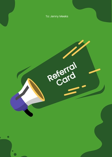 Free Employee Referral Card Template to Edit Online