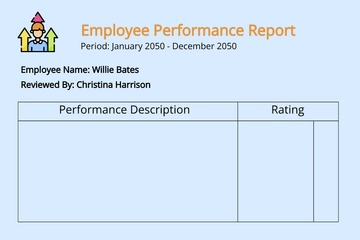 Free Employee Performance Report Card Template to Edit Online