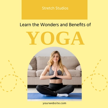 Free Yoga Studio Instagram Feed Ad Template to Edit Online