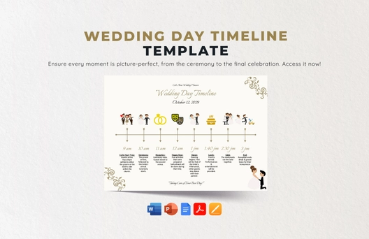Wedding Day Timeline Template
