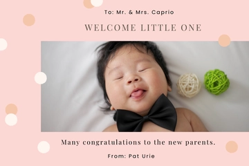Free New Baby Congrats Card Template to Edit Online