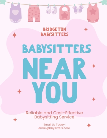Free Simple Babysitting Flyer Template to Edit Online