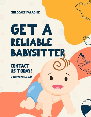 Free Summer Babysitting Flyer Template to Edit Online