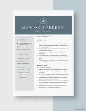 Accessory Buyer Resume