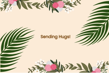 Free Floral Hug Card Template to Edit Online Free Floral Hug Card Template to Edit Online