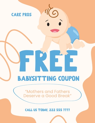 Free Babysitting Advertisement Flyer Template to Edit Online