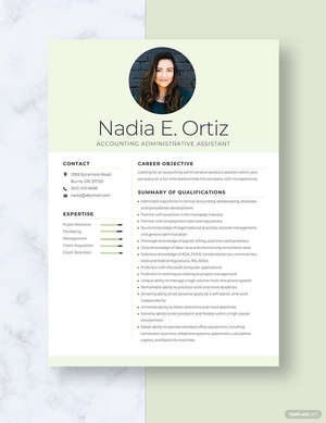 Accounting Administrative Assistant Resume