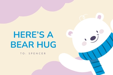 Free Bear Hug Card Template to Edit Online Free Bear Hug Card Template to Edit Online