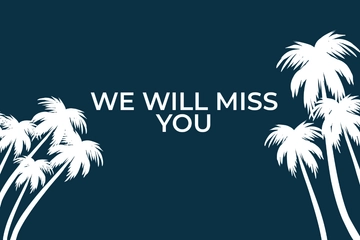 Free We Will Miss You Card Template to Edit Online