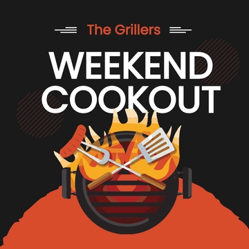 Free Weekend Cookout Instagram Post Template to Edit Online
