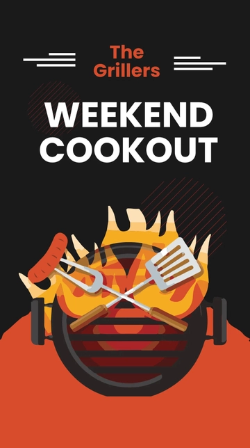 Free Weekend Cookout Instagram Story Template to Edit Online