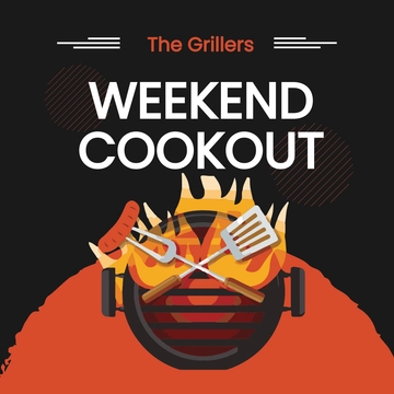 Free Weekend Cookout Linkedin Post Template to Edit Online