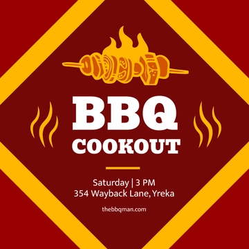 Free BBQ Cookout Instagram Post Template to Edit Online