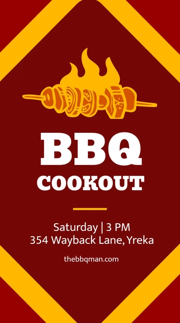 Free BBQ Cookout Instagram Story Template to Edit Online