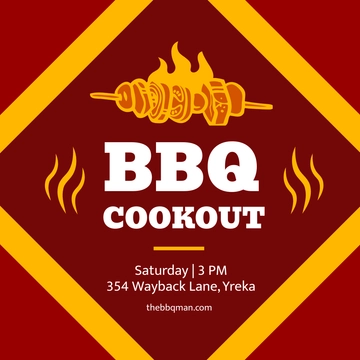 Free BBQ Cookout Linkedin Post Template to Edit Online