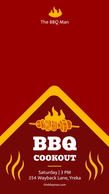 Free BBQ Cookout Snapchat Geofilter Template to Edit Online
