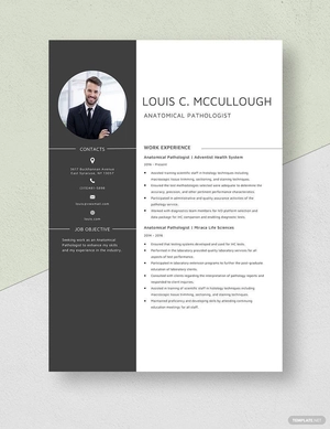 Anatomical Pathologist Resume