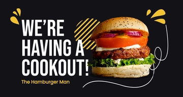 Free Cookout Invitation Facebook Post Template to Edit Online