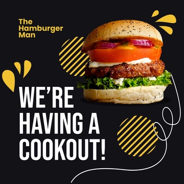 Free Cookout Invitation Linkedin Post Template to Edit Online