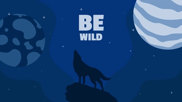 Free Epic Galaxy Wolf Wallpaper Template to Edit Online