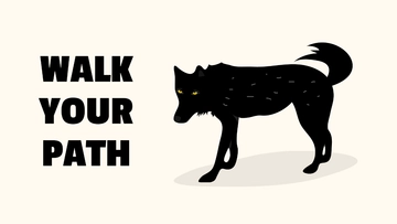 Free Black Wolf Wallpaper Template to Edit Online