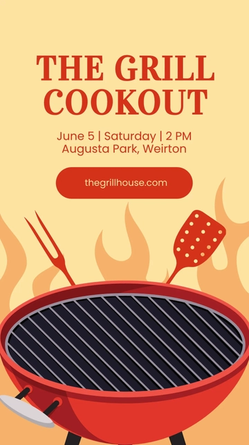 Free Grill Cookout Instagram Story Template to Edit Online