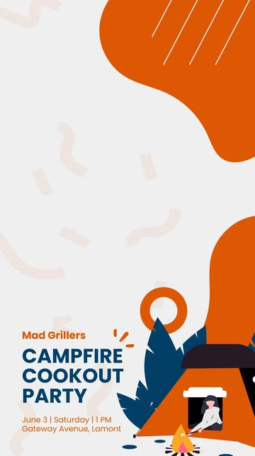 Free Cookout Party Snapchat Geofilter Template to Edit Online