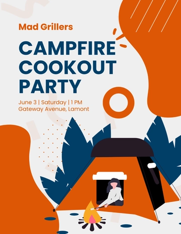 Free Cookout Party  Flyer Template to Edit Online Free Cookout Party  Flyer Template to Edit Online
