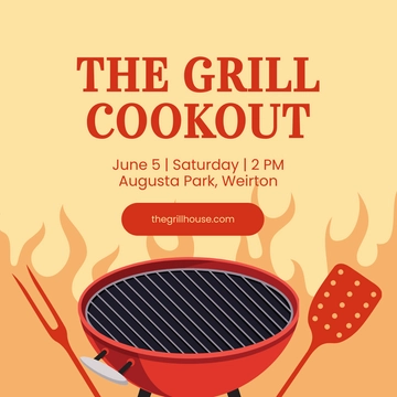 Free Grill Cookout Linkedin Post Template to Edit Online