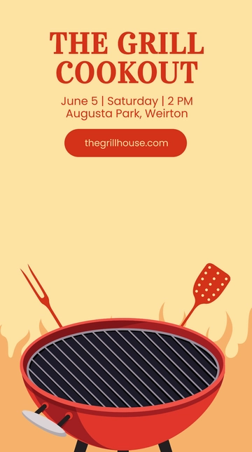 Free Grill Cookout Snapchat Geofilter Template to Edit Online