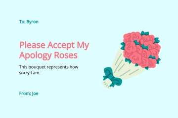 Free Floral Sorry Card Template to Edit Online